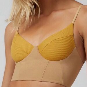 Boys + Arrows Mustard and Tan Bralette